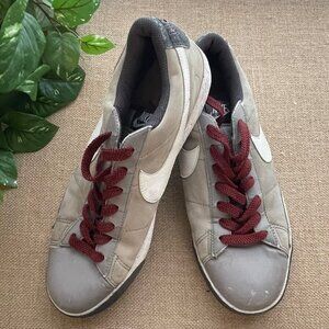 Nike NYX Blazer Low Gray and Maroon Suede Men's Size 11 Shoes